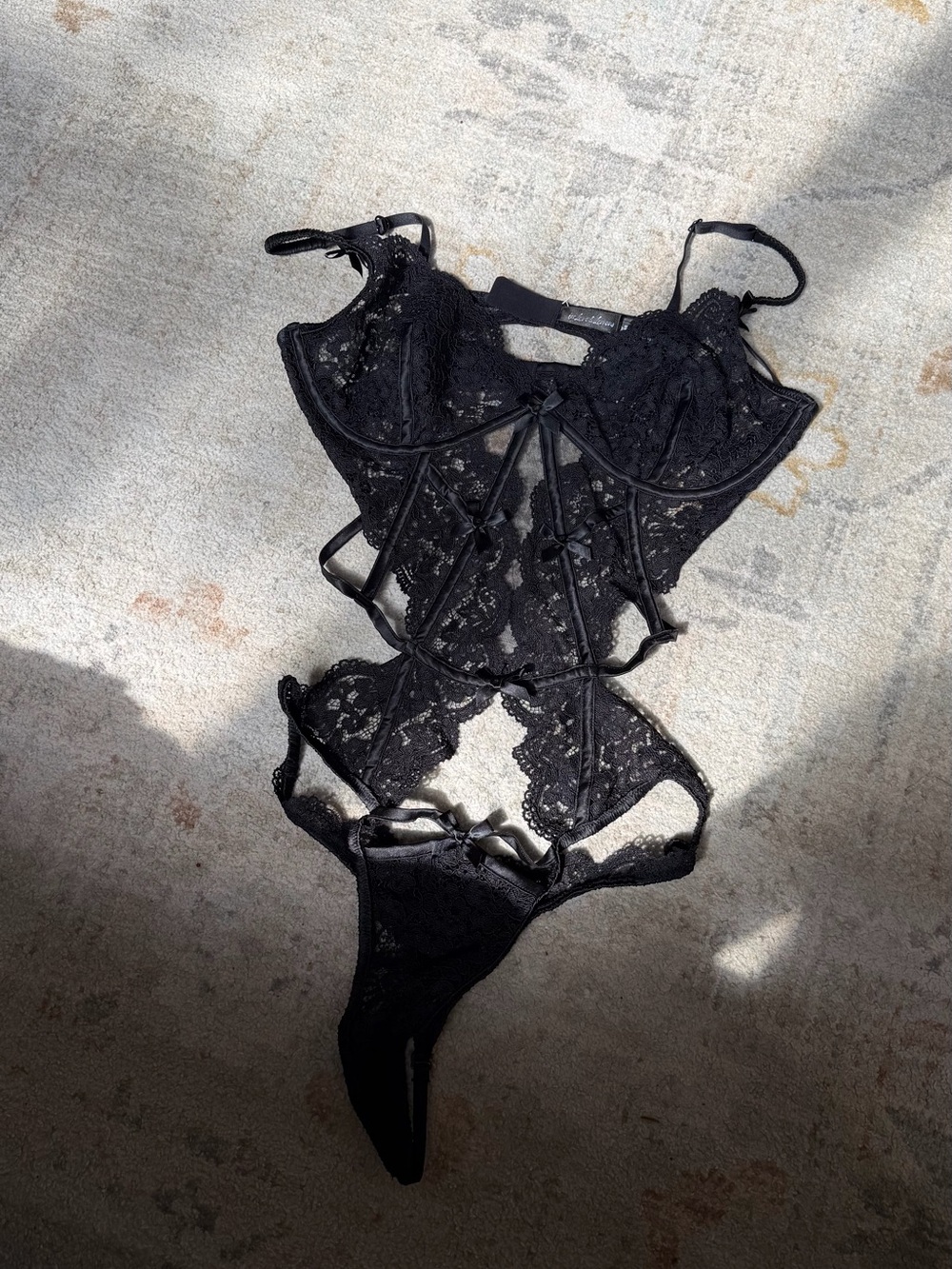 Black For love and lemons bodysuit lingerie